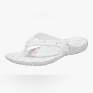 Crocs Kadee II Flamingo Print Flip Flop W 211700-100 Women’s Size 7